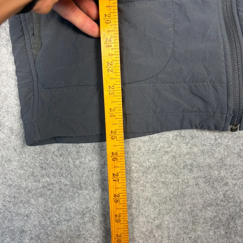 The North Face Mens Grey Black Colorblock Puffer Jacket Hooded Small